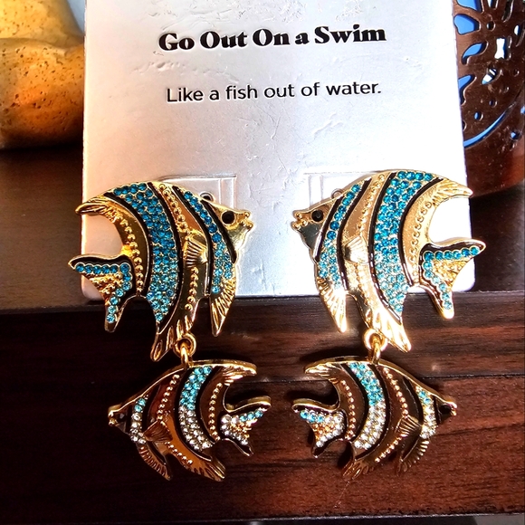 sugarfix Jewelry - Sugarfix Baublebar Fish Go Out on a Swim Earrings New